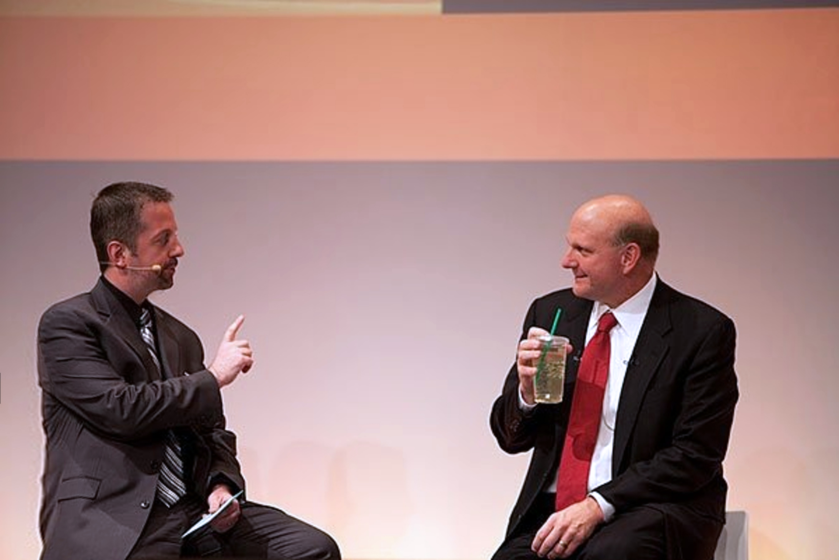 Damir Tomicic on stage with Steve Ballmer